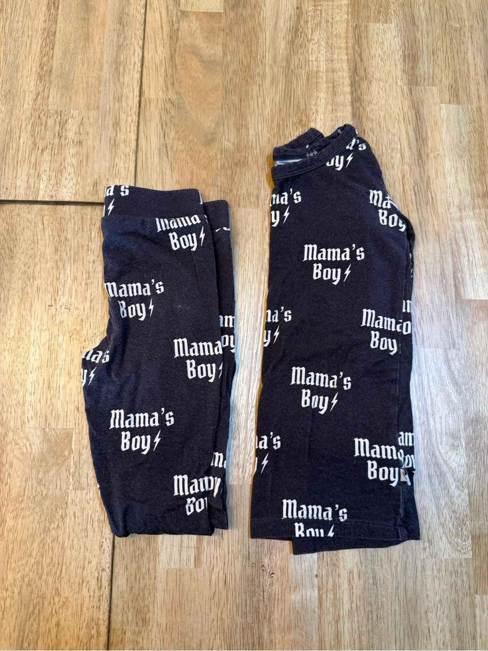 Mama's Boy Black Kids Pajama Pants - Cozy Printed Sleepwear